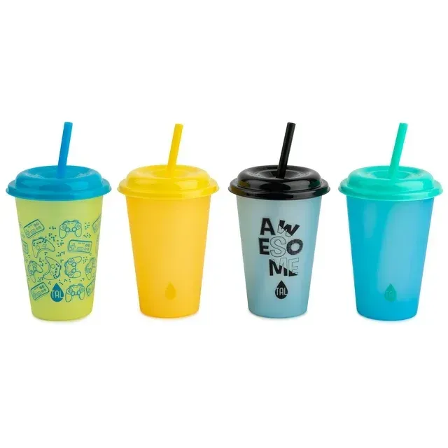 Photo 1 of 3 packs-12 cups total TAL Polypropylene Color Changing Cups 12 fl oz, Multi-Color 