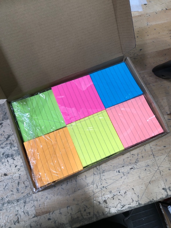 Photo 2 of 24 Pack Pop Up Sticky Notes 3x3?Lined Sticky Notes 100sheet/200 Pages Post Sticky Notes Pop Up Self Adhesive Memo Papers with Lines for Office, Home, School, Meeting