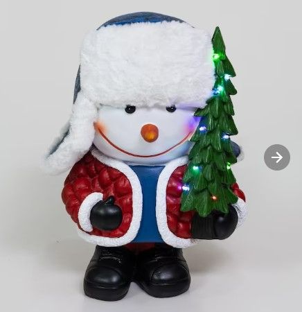 Photo 1 of (READ NOTES) Holiday Living 18.31-in Lighted Animatronic Door Decoration Snowman Battery-operated Christmas Decor
