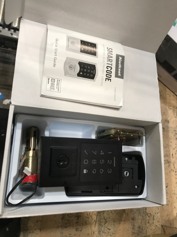 Photo 2 of **NONREFUNDABLE**FOR PARTS OR REPAIR**SEE NOTES**
SmartCode 270 Contemporary Matte Black Touchpad Single Cylinder Electronic Deadbolt Featuring SmartKey Security