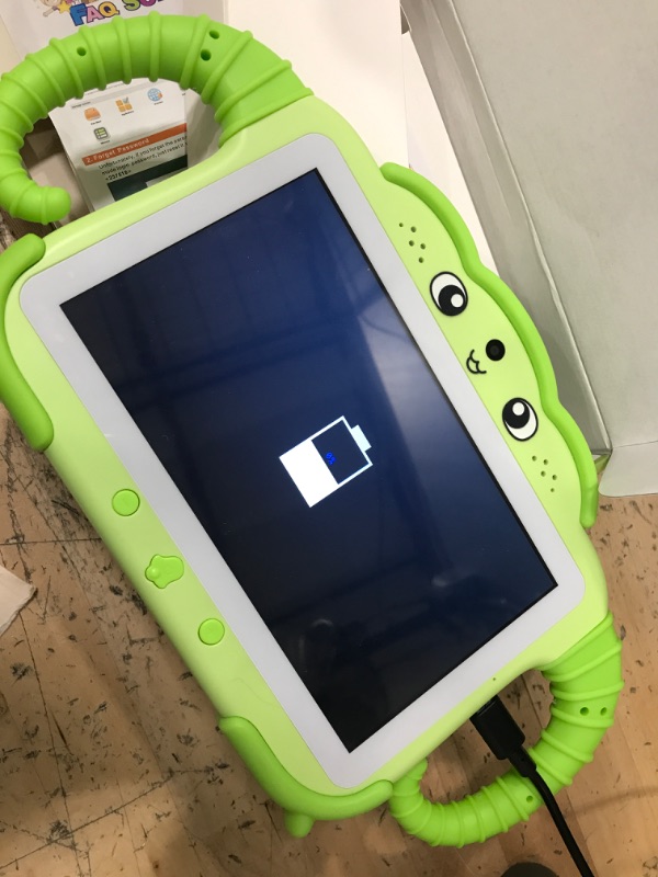 Photo 1 of Kids Tablet 7 inch Toddler Tablet for Kids 64GB Android Tablets with Bluetooth WiFi Dual Camera IPS Screen Kid-proof Case Kids Edition Tablet with Parental Control iWawa Preinstalled Educational Games Green