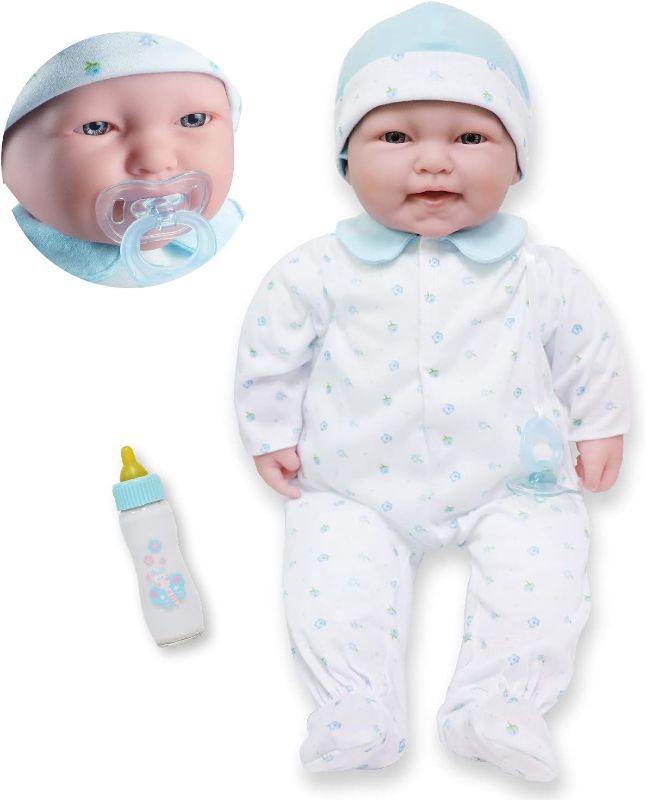 Photo 1 of Caucasian 20-inch Large Soft Body Baby Doll | JC Toys - La Baby | Washable |Removable Blue Outfit w/ Hat and Pacifier| For Children 2 Years +
