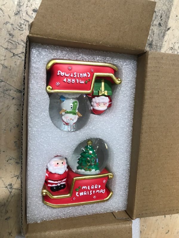 Photo 1 of 2 pack - glass Christmas tree decorations  