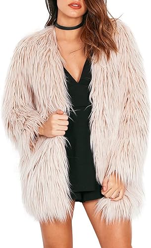 Photo 1 of Simplee Apparel Women's Long Sleeve Fluffy Faux Fur Warm Coat
MEDIUM