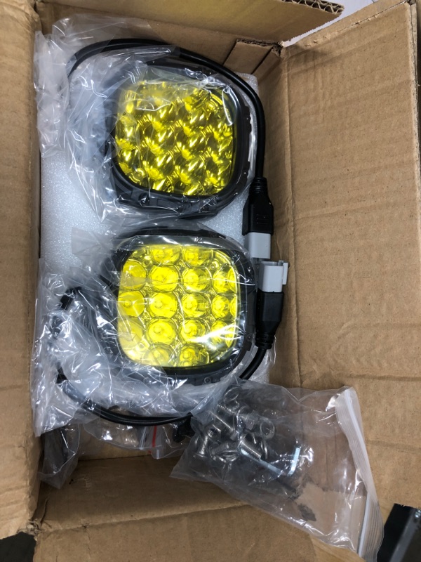 Photo 2 of BIGLION.X 5 Inch Pair 160W Amber Round LED Offroad Lights 18800LM Amber Yellow OffRoad Lights Super Bright Amber Driving lights Fog Lights Waterproof IP68 for Trucks Pickup 4x4 SUV ATV UTV Amber 5Inch