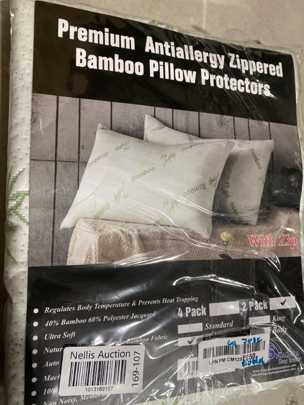 Photo 2 of **PILLOW CASES ONLY**PILLOWS NOT INCLUDED*
Niagara Sleep Solution Natural Anti Allergy Bamboo Cooling Pillow CASES Queen 2 Pack 20x30 