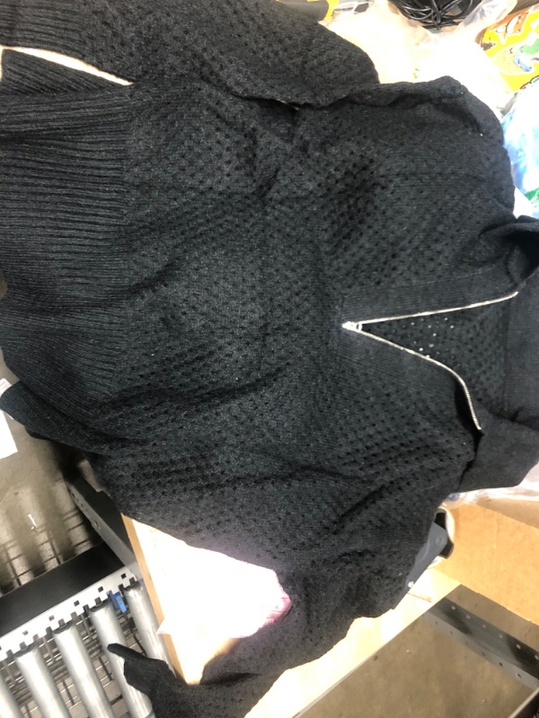 Photo 1 of BLACK  XL WOMENS SWEATER WITH HALF ZIPPER