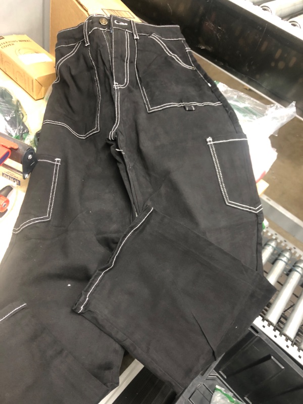 Photo 1 of BLACK STRETCH SIZE 4 LOOSE LEG CARGO PANTS