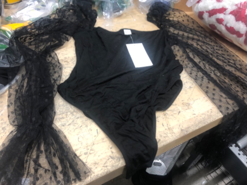 Photo 1 of MEDIUM BLACK BODYSUIT WITH TULLE SLEEVES