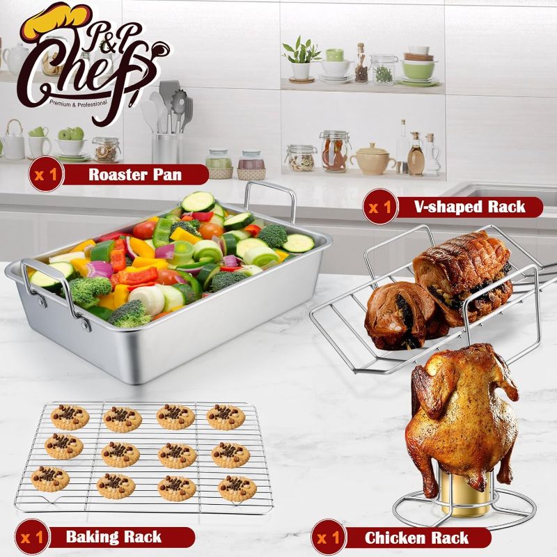 Photo 1 of  Roasting Pan Stainless Steel Turkey Roaster Pan