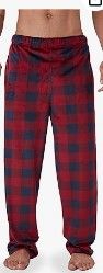 Photo 1 of Dockers Fleece Pajama Pants for Men, Lounge Sleepwear PJs with Pockets
