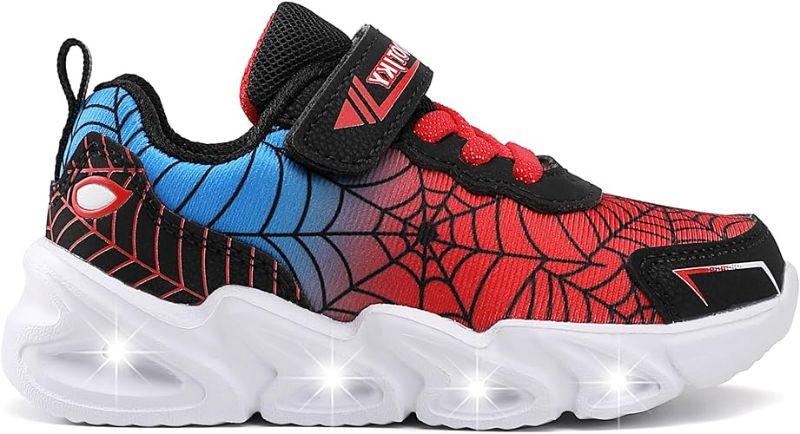 Photo 1 of CNFOOTJKY Toddler Boys Light Up Shoes Lightweight LED Flashing Breathable Mesh Walking Sneakers for Toddler and Little Kids
SIZE 6