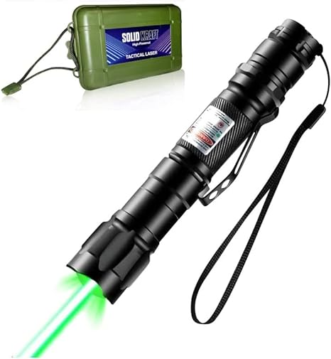 Photo 1 of **battery needs to be charged**
SolidKraft High Power Green Laser, Tactical Long Range Laser, Rechargeable Laser Single-Press On/Off, Adjustable Focus Hunting Rifle Scope With Carrying Case