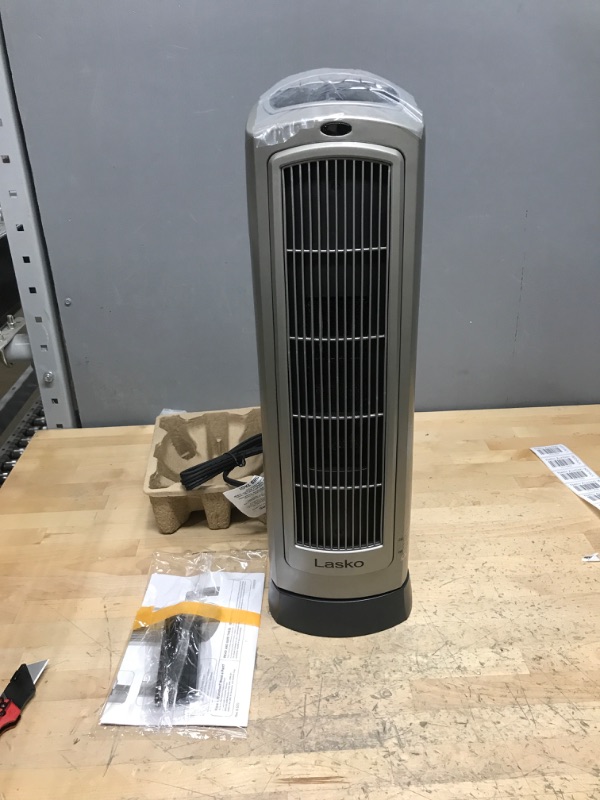 Photo 2 of Lasko 1500W Digital Ceramic Space Heater with Remote, 755320, Silver