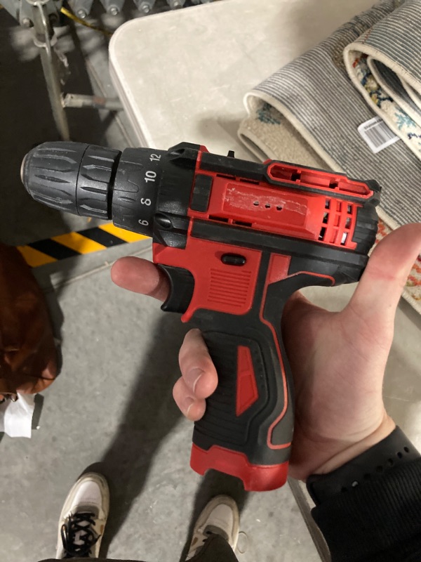 Photo 1 of (READ NOTES) Avid Power 20V MAX Lithium Ion Cordless Drill, Power Drill Set with 3/8 inches Keyless Chuck, Variable Speed, 16 Position and 22pcs Drill