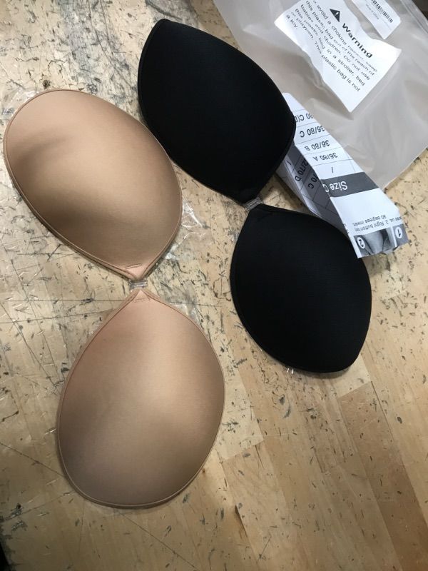 Photo 1 of Adhesive Push Up Strapless Bra Invisible Backless Sticky Bra with Nipple Covers for Women - D