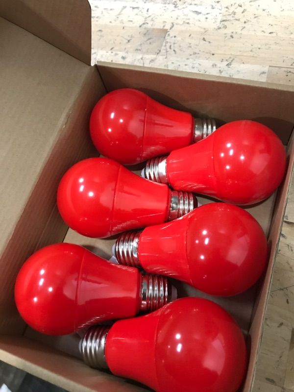 Photo 1 of 6 pack - red light bulbs 