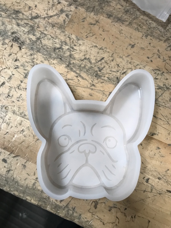 Photo 1 of 2 pack - HOTGODEN 2721 Car Freshie Mold Silicone Car Freshies Molds Oven Safe Aroma Beads Baking Small Car Vent Freshie Molds - French dog 