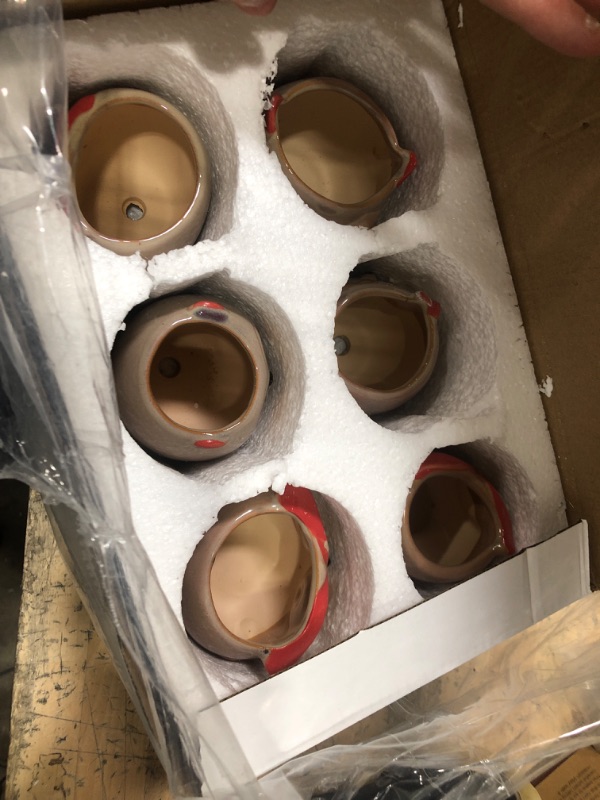 Photo 1 of 18 Pcs Owl Succulent Plant Pots Mini Ceramic Planter Owl Planters for Succulents Glaze Cactus Small Plant Pots Garden Pots with Drainage Hole and Bamboo Tray for Home Garden Office Desk Decoration
