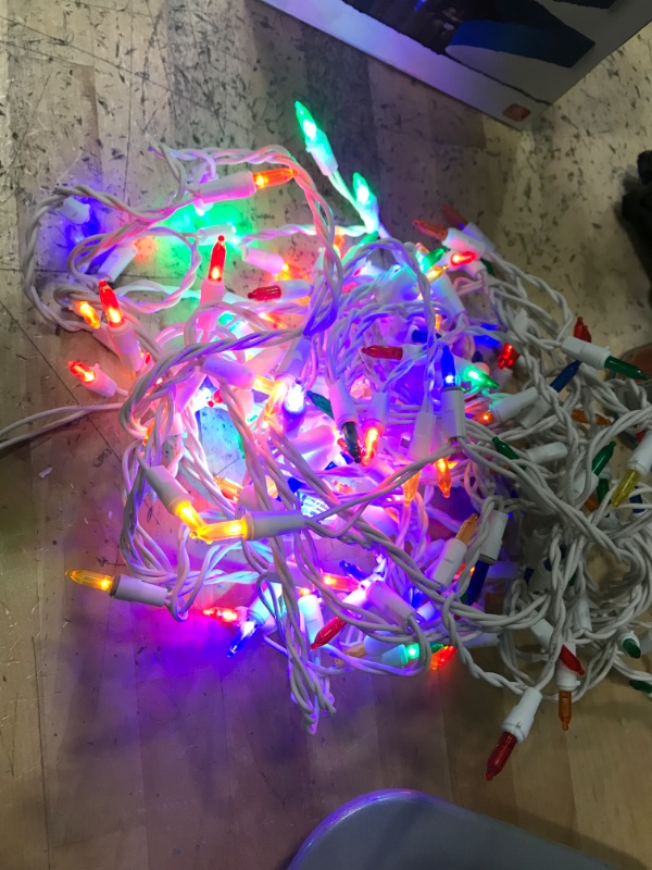 Photo 1 of 2 Lot 150 GE Multi Color String-a-Long Mini Icicle Style Christmas Lights 32 Ft.
