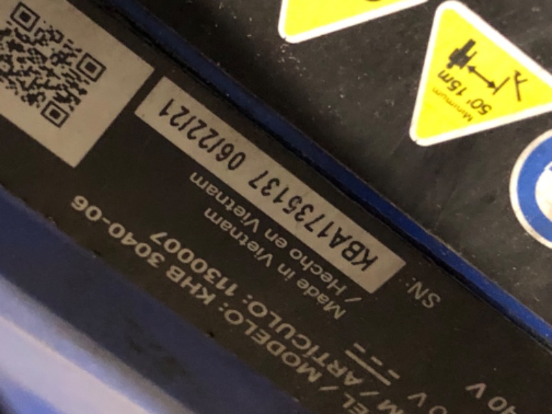 Photo 6 of ***POWERS ON - UNABLE TO TEST FURTHER***
Kobalts 40-Volt Max Lithium Ion 480-CFM Cordless Electric Leaf Blower (3.0 ah Battery and Charger Included)