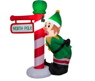 Photo 1 of 4.5' elf at the north pole inflatable