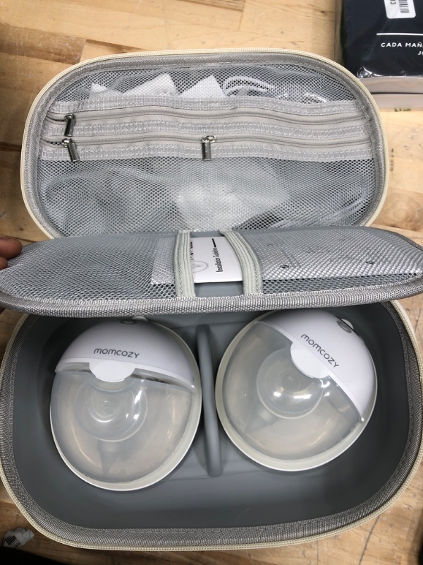 Photo 2 of **NONREFUNDABLE**FOR PARTS OR REPAIR**SEE NOTES**
Momcozy Breast Pump Hands Free M5, Wearable Breast Pump of Baby Mouth Double-Sealed Flange with 3 Modes & 9 Levels, Electric Breast Pump Portable - 24mm, 2 Pack Cozy Red 2 Count Cozy Red