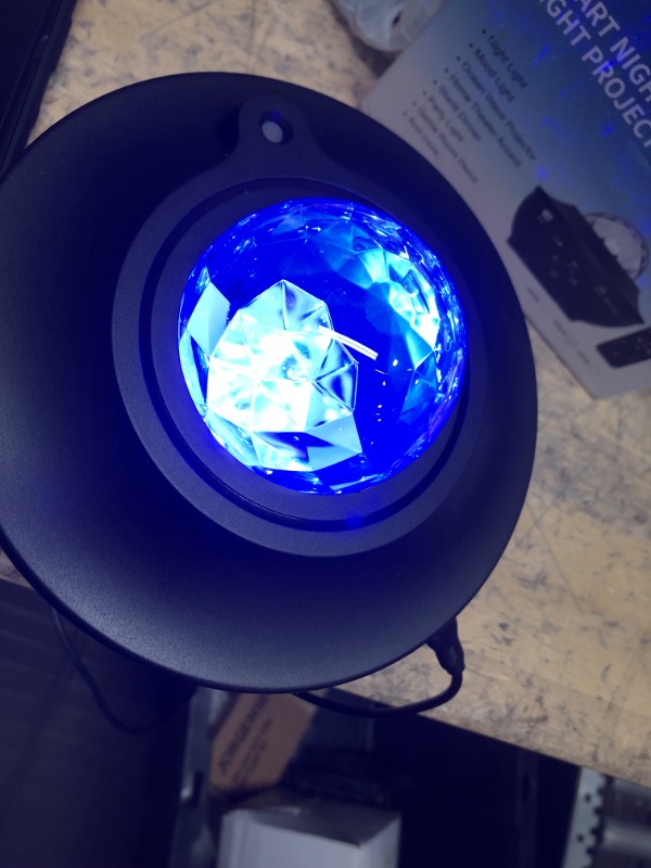 Photo 2 of **charging cord is loose**
Galaxy Projector Star Projector For Bedroom, Starry Night Light Projector For Kids, Large Coverage Star Projector For Ceiling, Built in Bluetooth/Music Speaker/Timer, Ideal Gift For Christmas Decor Pure Black Smart Model