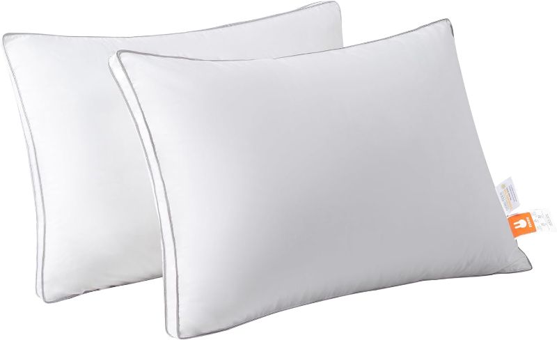 Photo 1 of **needs to be washed**
ZUBISU Goose Down Pillow for Side Sleepers, 600 Fill Power Down Luxury Pillows with 100% Cotton Cover (Standard (Pack of 2), White)
