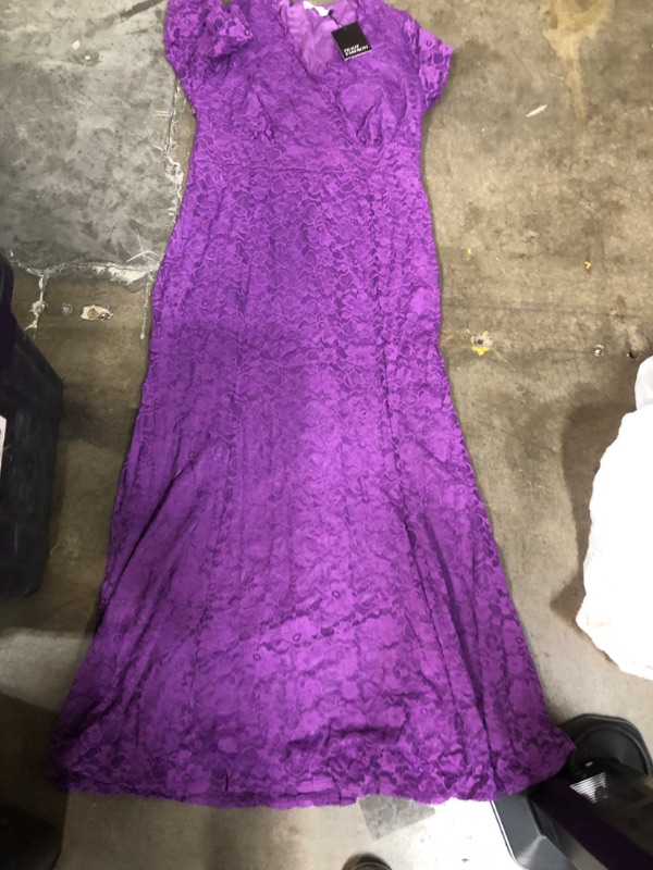 Photo 1 of 16 W PURPLE DRESS WOMENS