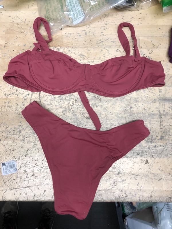 Photo 1 of SMALL MAUVE COLORED 2 PIECE BATHING SUIT