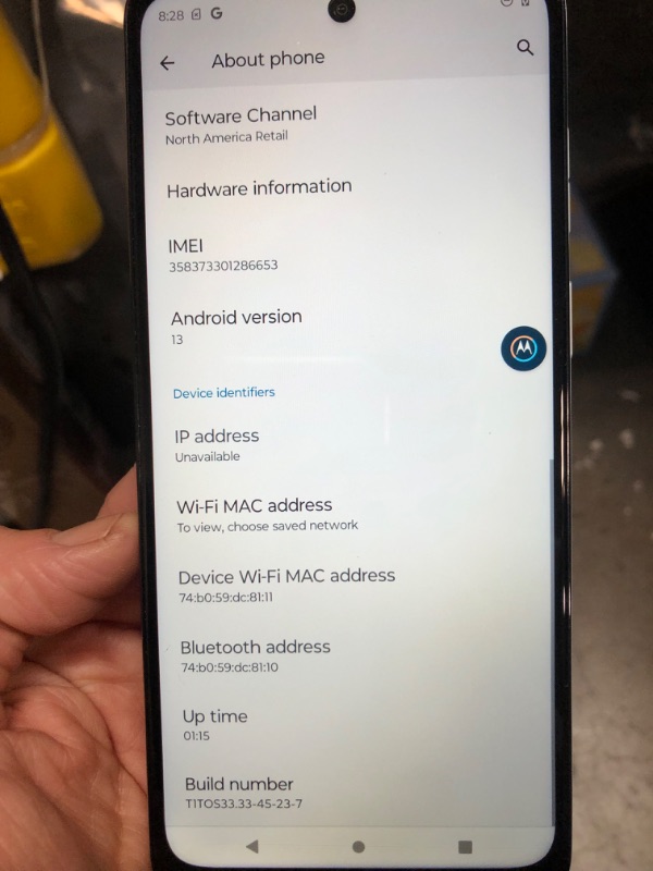 Photo 6 of **PHONE WAS FACTORY RESET**
Motorola Moto G Power 5G | 2023 | Unlocked | Made for US 6/256GB | 50 MP Camera | Bright White, 163.06 x 74.8 x 8.45mm Bright White Unlocked Smartphone