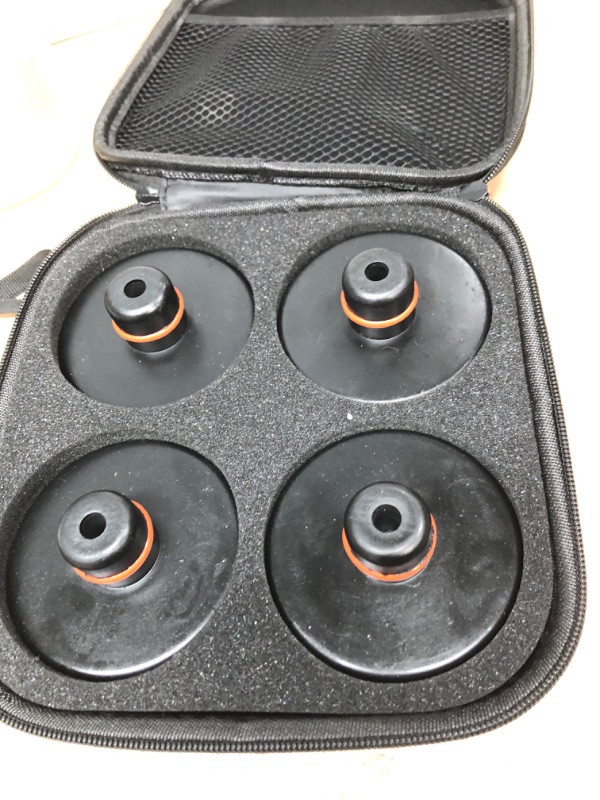 Photo 2 of Jack Pads for Tesla Model 3/Y/S/X Accessories, Tesla-Lifting-Adapter-pad-Protects Battery Floor Jacks with a Storage Case, 4 Pucks