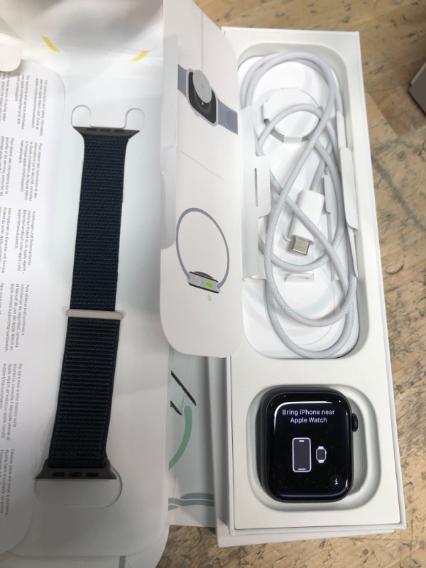 Photo 3 of **watch is locked to previous user**
Apple Watch Series 9 [GPS 45mm] Smartwatch with Midnight Aluminum Case with Midnight Sport Loop. Fitness Tracker, Blood Oxygen & ECG Apps, Always-On Retina Display, Carbon Neutral Midnight Aluminum Case with Midnight S