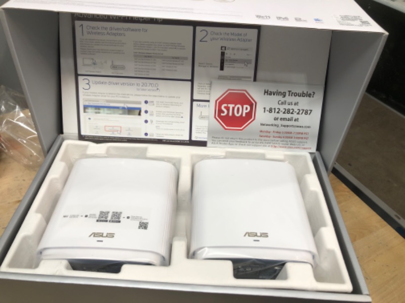 Photo 2 of **brand-new**
ASUS ZenWiFi AX6600 Tri-Band Mesh WiFi 6 System (XT8 2PK) - Whole Home Coverage up to 5500 sq.ft & 6+ rooms, AiMesh, Included Lifetime Internet Security, Easy Setup, 3 SSID, Parental Control, White AX6600 | Tri-Band | 2PKs