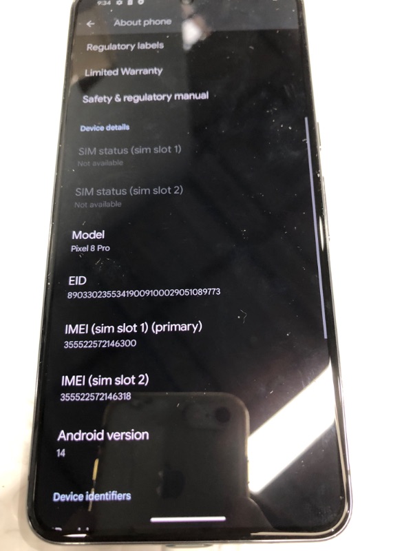 Photo 5 of **PHONE FACTORY RESET, MISSING POWER BLOCK**SEE COMMENTS***
Google Pixel 8 Pro - Unlocked Android Smartphone with Telephoto Lens and Super Actua Display - 24-Hour Battery - Obsidian - 128 GB 128 GB Phone Only Obsidian