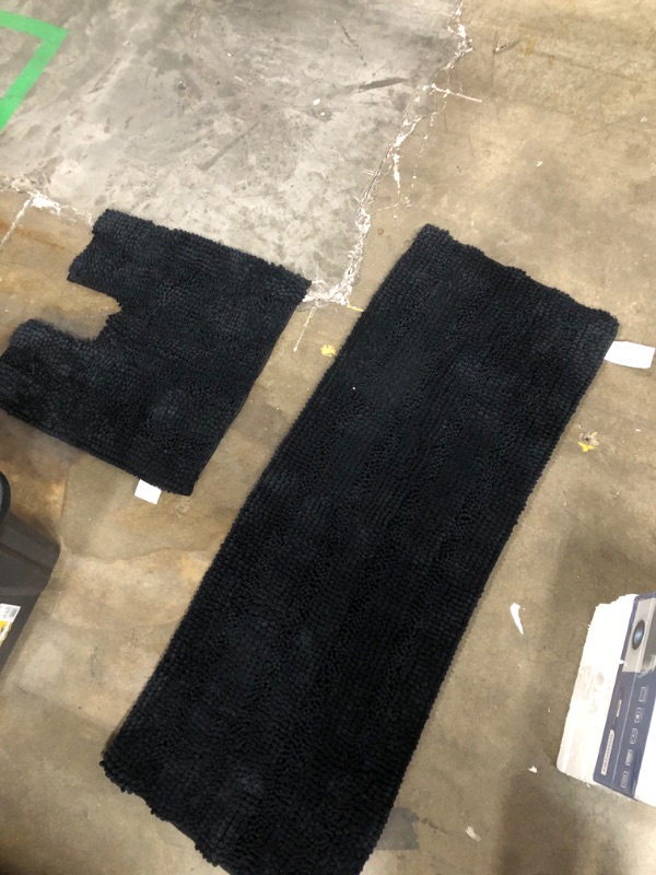 Photo 1 of 46" L X18'W 2 BLACK BATH MATS