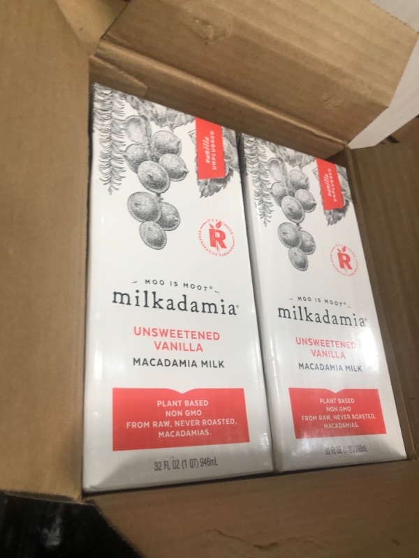 Photo 2 of 12/17/23***Milkadamia Unsweetened Vanilla, Vegan and Keto-Friendly Macadamia Milk (177422), 32 Fl Oz (Pack of 6) Vanilla 32 Fl Oz (Pack of 6)