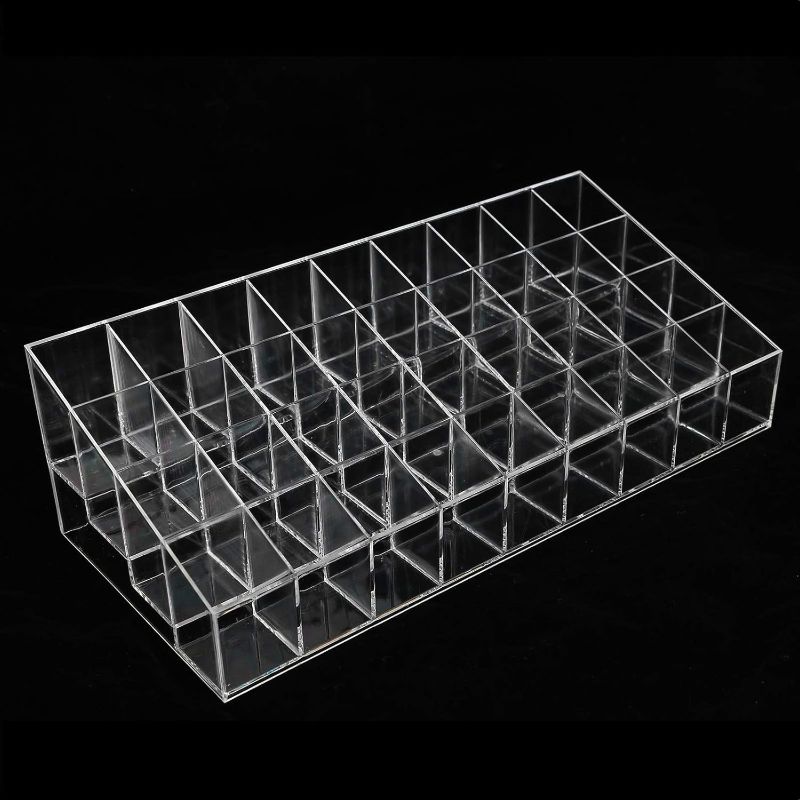 Photo 1 of 36 Spaces Makeup Acrylic Case, Lipsticks Display Storage Plastic Cosmetics Organizer Lipsticks Holder
