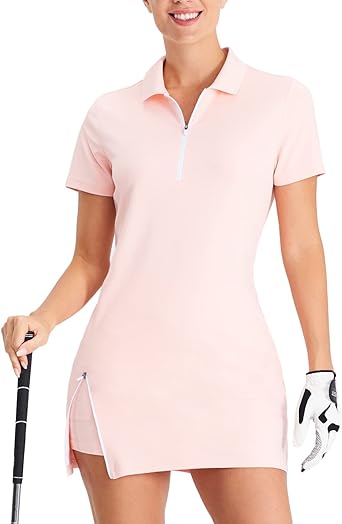 Photo 1 of **SMALL**
Hiverlay Tennis Dresses for Women with 2 Pockets Built in Shorts UPF 50+ Golf Dress Workout Athletic Dresses
