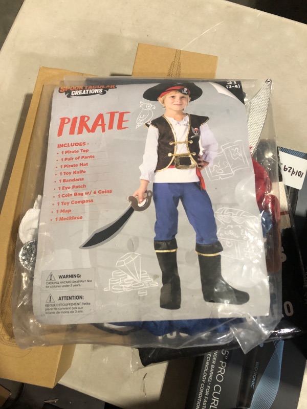 Photo 1 of ***USED***
Spooktacular Creations Boys Pirate Costume for Kids Deluxe Costume Set Toddler 3-4