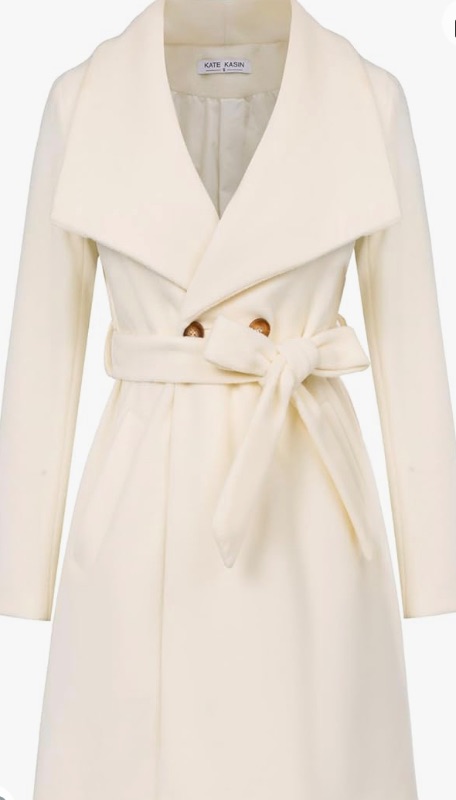 Photo 1 of SMALL
Kate Kasin Women Dress Coat Belted Mid Long Peacoat Trench Overcoat Fall Winter Fashion 2023