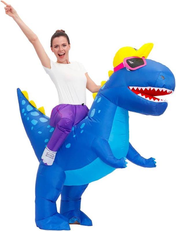 Photo 1 of Decalare Inflatable Costume For Adults, Inflatable Dinosaur Costume, Halloween Costumes For Men/Women,Funny Blow up Costumes
