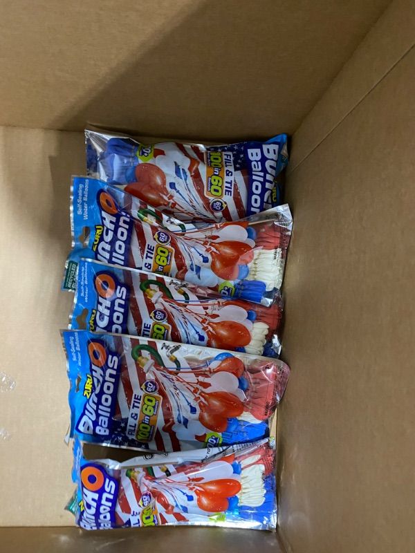 Photo 1 of 5 Pack-Water Balloons Red/White/Blue(500 Balloons)