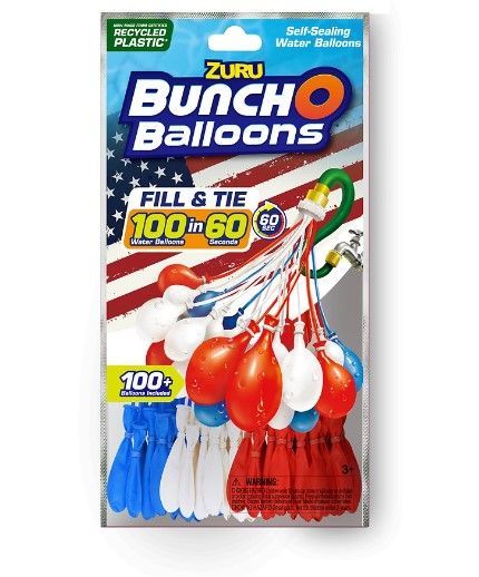 Photo 1 of 5 Pack-Water Balloons Red/White/Blue(500 Balloons)