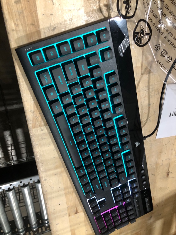 Photo 2 of CORSAIR K55 RGB PRO-Dynamic RGB Backlighting - Six Macro Keys with Elgato Stream Deck Software Integration-IP42 Dust and Spill Resistant-Detachable Palm Rest-Dedicated Media and Volume Keys, Black