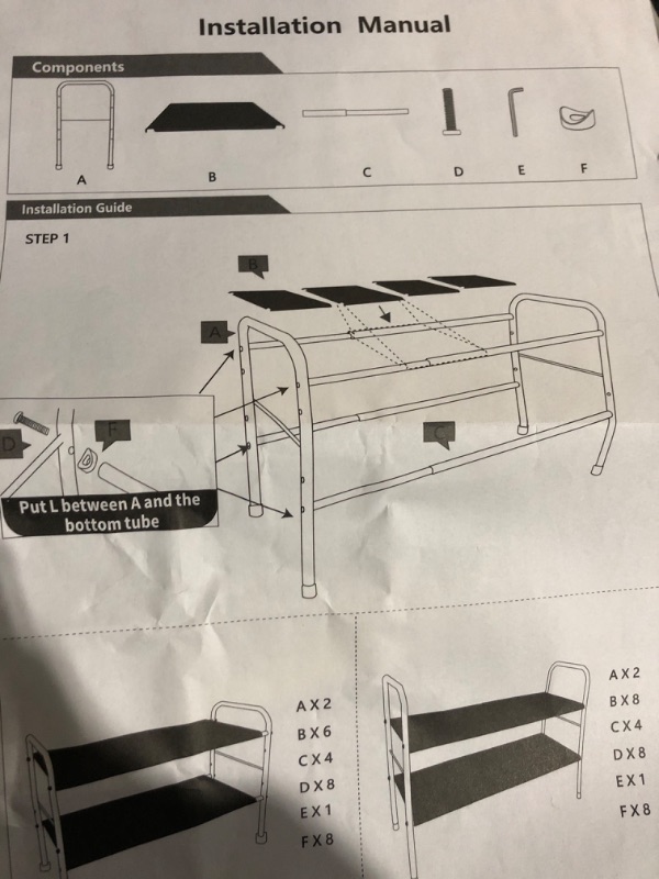 Photo 2 of **MISSING MAJOR PARTS**NON FUNCTIONAL
AJSWISH Under Sink Organizers and Storage 2-Tier 8 Panels