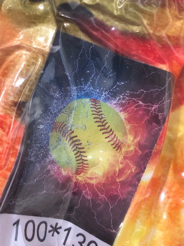 Photo 2 of **similar to stock photo ** Baseball Throw Blanket Gift  Flannel Fleece Fuzzy Blankets Soft Warm Cozy for Bed Sofa Living Room for Kids 50"x40"