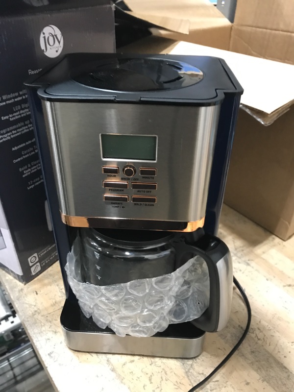 Photo 2 of 12-Cup Navy Blue Digital Drip Coffee Maker