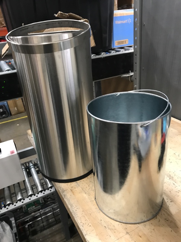 Photo 1 of 2 pack stainless steel trash cans 